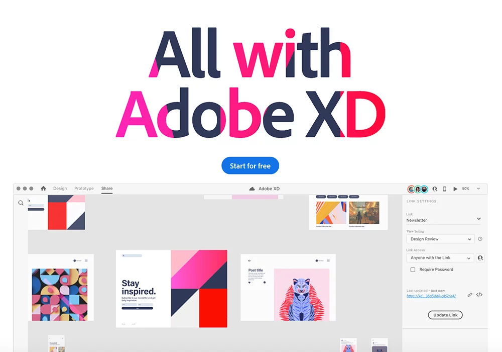 Adobe XD UX UI design tool