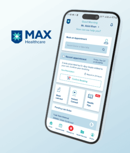 Max Healthcare app ux ui design