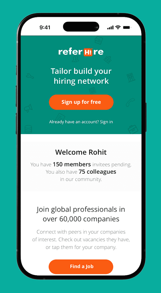 Refer Hire Mobile App