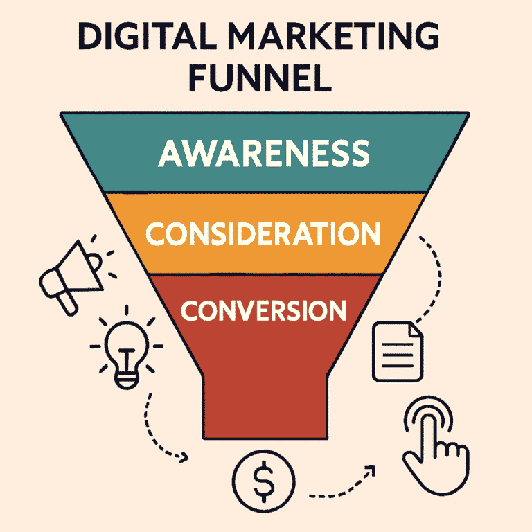 Blogs 16 Digital marketing funnel stages for awareness, consideration, and conversion